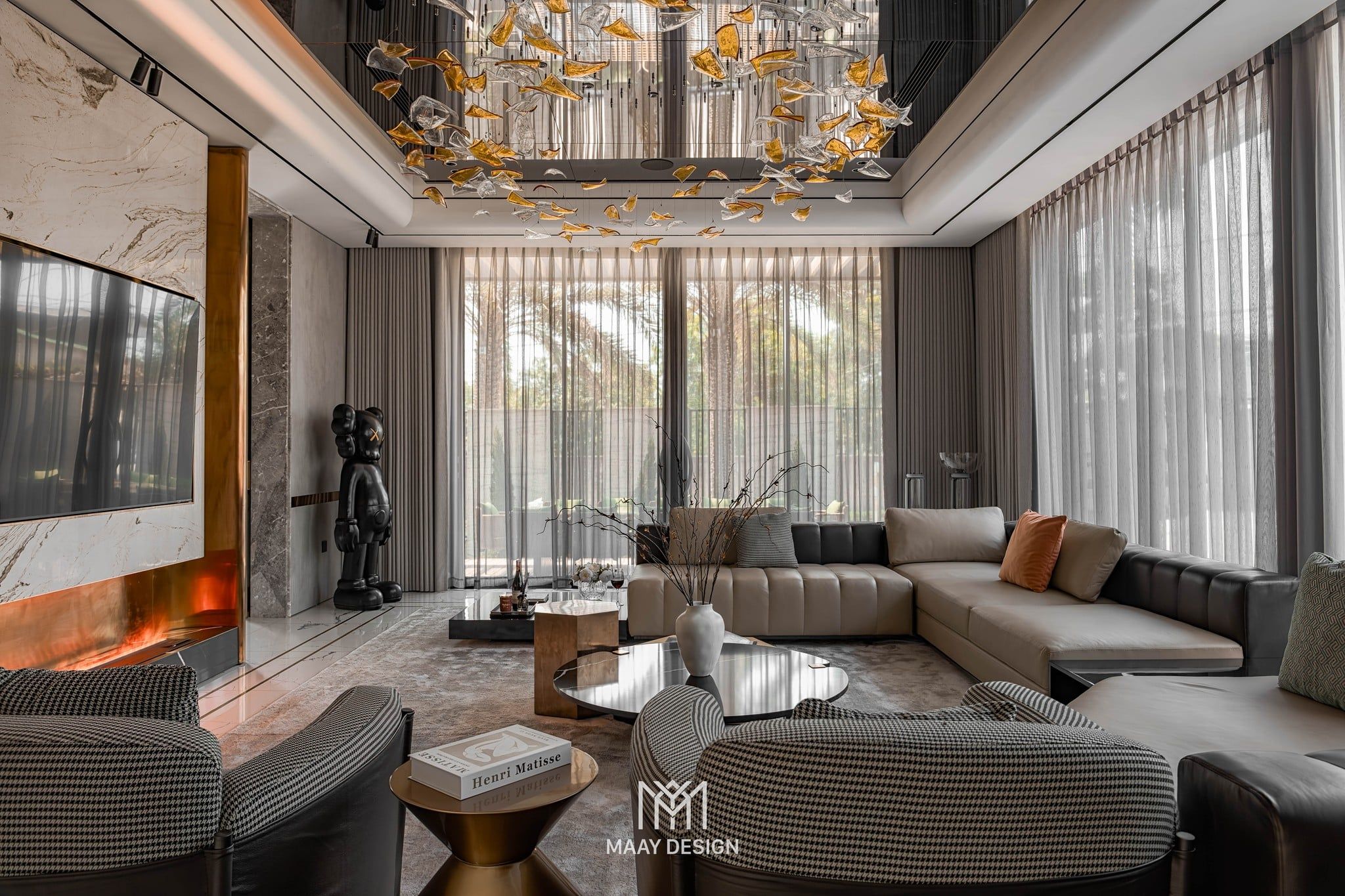 thiet ke chieu sang villa zen lighting