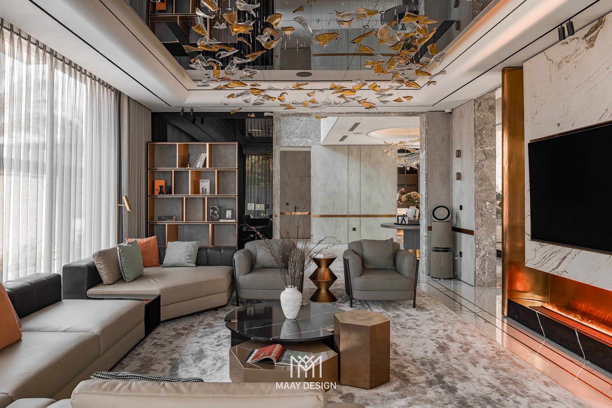thiet ke chieu sang villa zen lighting