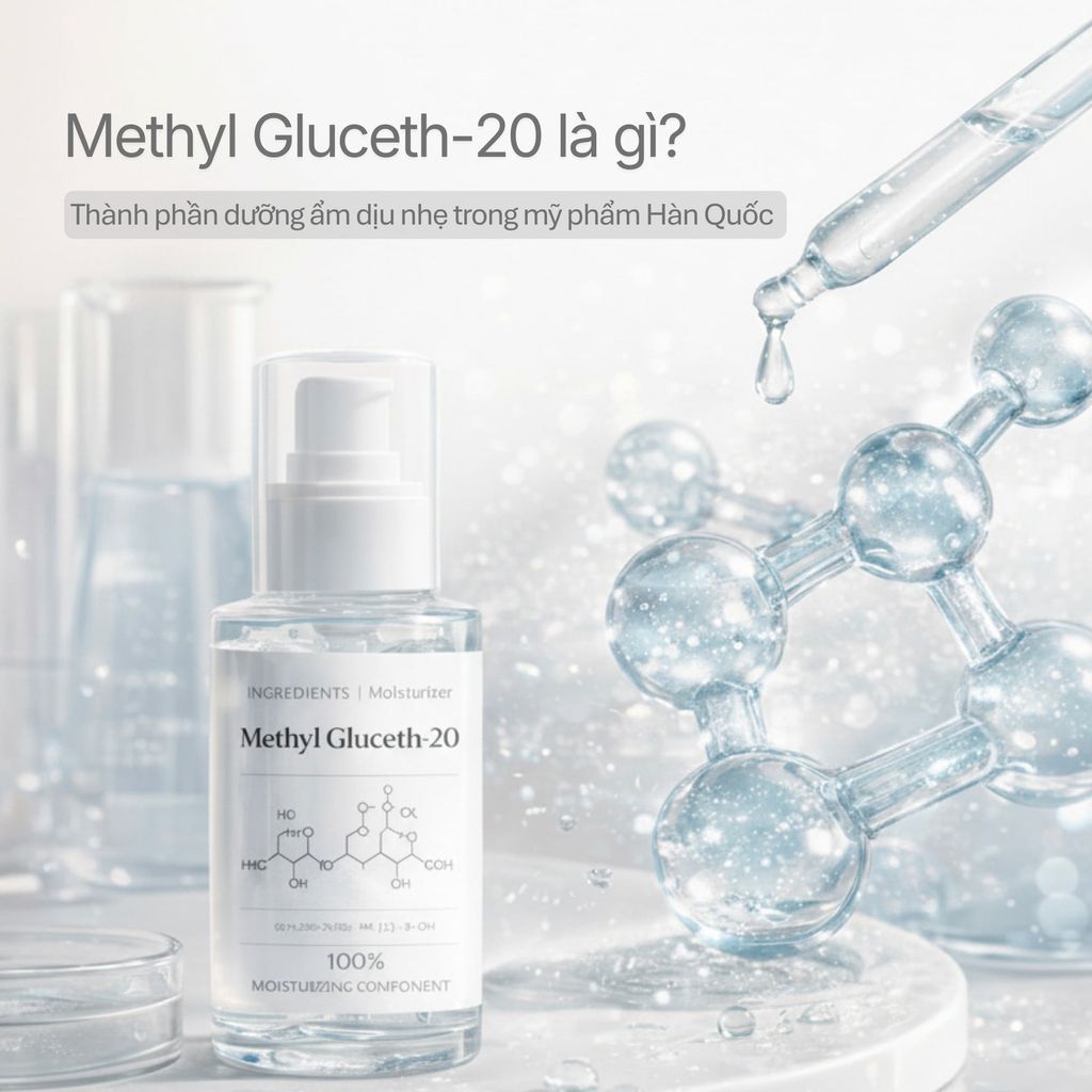 Methyl Gluceth-20 là gì? Thành phần dưỡng ẩm dịu nhẹ trong mỹ phẩm Hàn Quốc