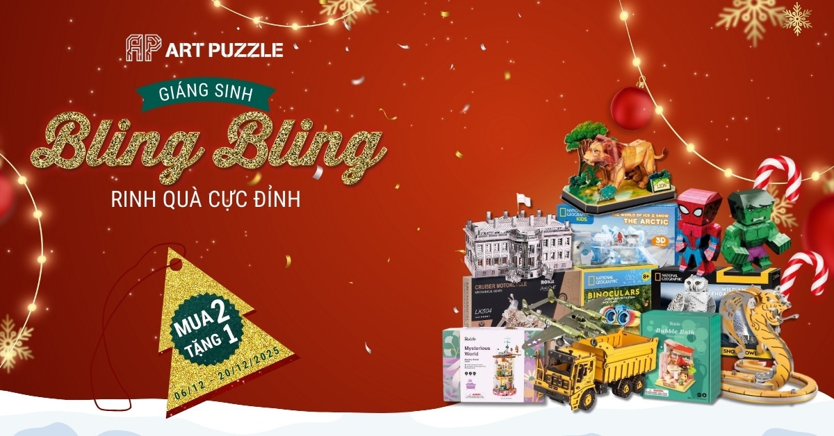 🎄 Mua 2 Tặng 1 Mô Hình Lắp Ráp 3D Dịp Giáng Sinh