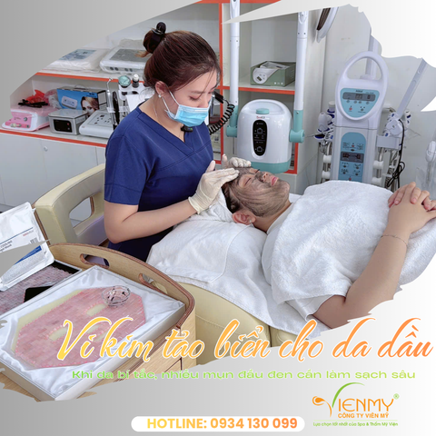 Vi kim tảo biển cho da dầu: Khi da bí tắc, nhiều mụn đầu đen cần làm sạch sâu