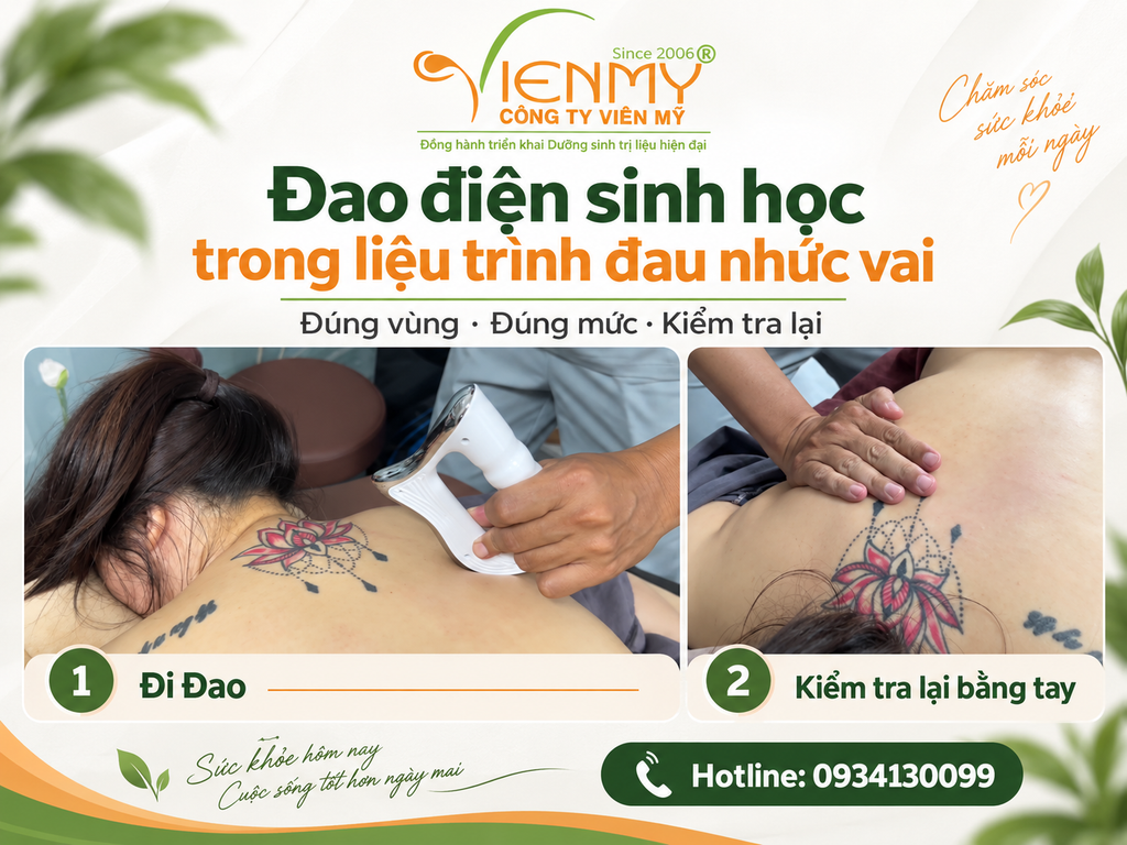 Ứng dụng Đao điện sinh học trong Dưỡng sinh trị liệu đau nhức vai: Nâng cao chất lượng liệu trình và tăng khả năng thu hút khách