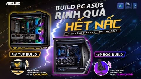 Build PC ASUS Nhận Quà Cực Khủng: Tặng Màn Hình 3 Triệu & Ghế Gaming Gần 20 Triệu