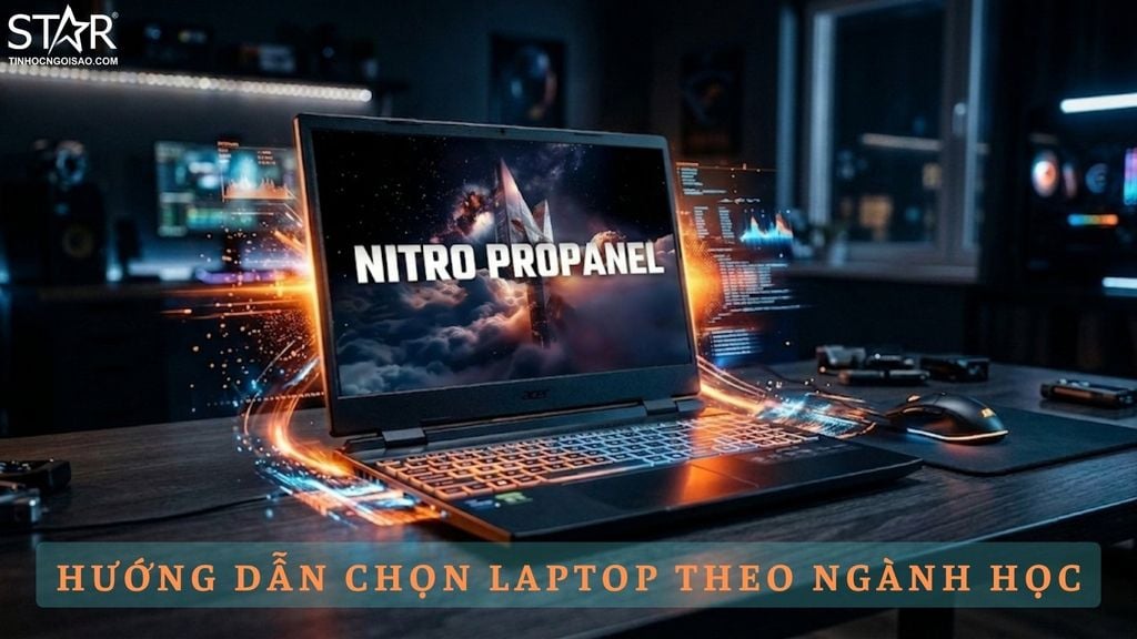 Hướng dẫn chọn laptop theo ngành học: Sinh viên năm nhất nên mua Acer Nitro ProPanel cấu hình nào?