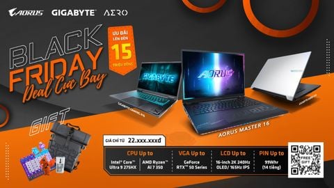 Black Friday 2025 cùng laptop Gigabyte