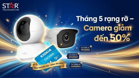 Tháng 5 Rạng Rỡ: Camera Giảm Đến 50% - Mua Kèm Thẻ Nhớ Giá Sốc Chỉ Từ 159K