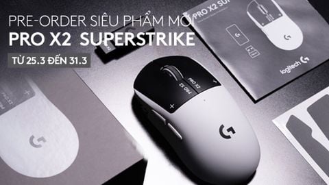 Đặt Trước Logitech PRO X2 SUPERSTRIKE: Siêu Phẩm Esport 2026 - Nhận Ngay Pad G240 trị giá 299K!