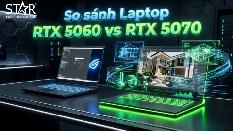 So sánh Laptop RTX 5060 vs RTX 5070: Chênh lệch 10 triệu có đáng để 
