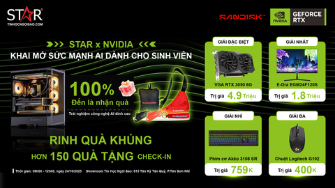 STAR x NVIDIA – Khai Mở Sức Mạnh AI Dành Cho Sinh Viên | Check-in Nhận Quà 100%