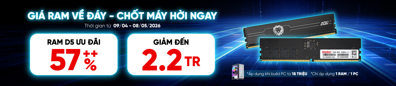 Giá ram về đáy - Chốt máy hời ngay