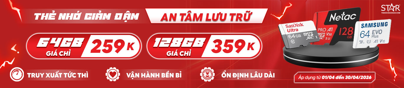 Thẻ nhớ giảm đậm