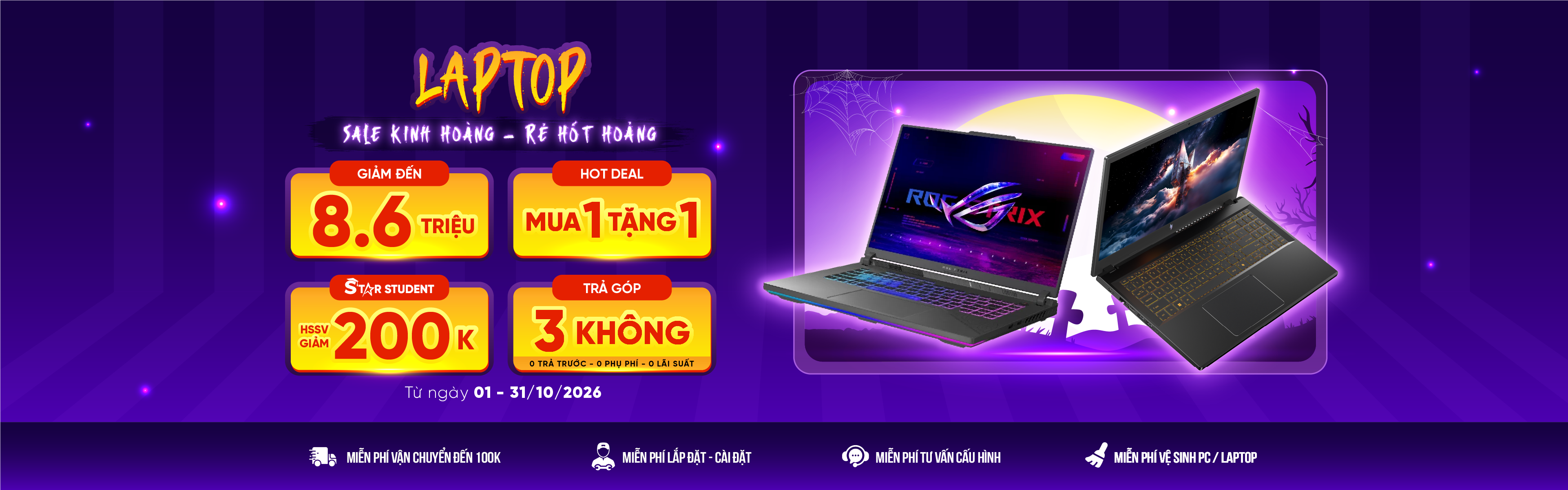 Khuyến Mãi Laptop - Giảm Đến 8.6 Triệu VNĐ