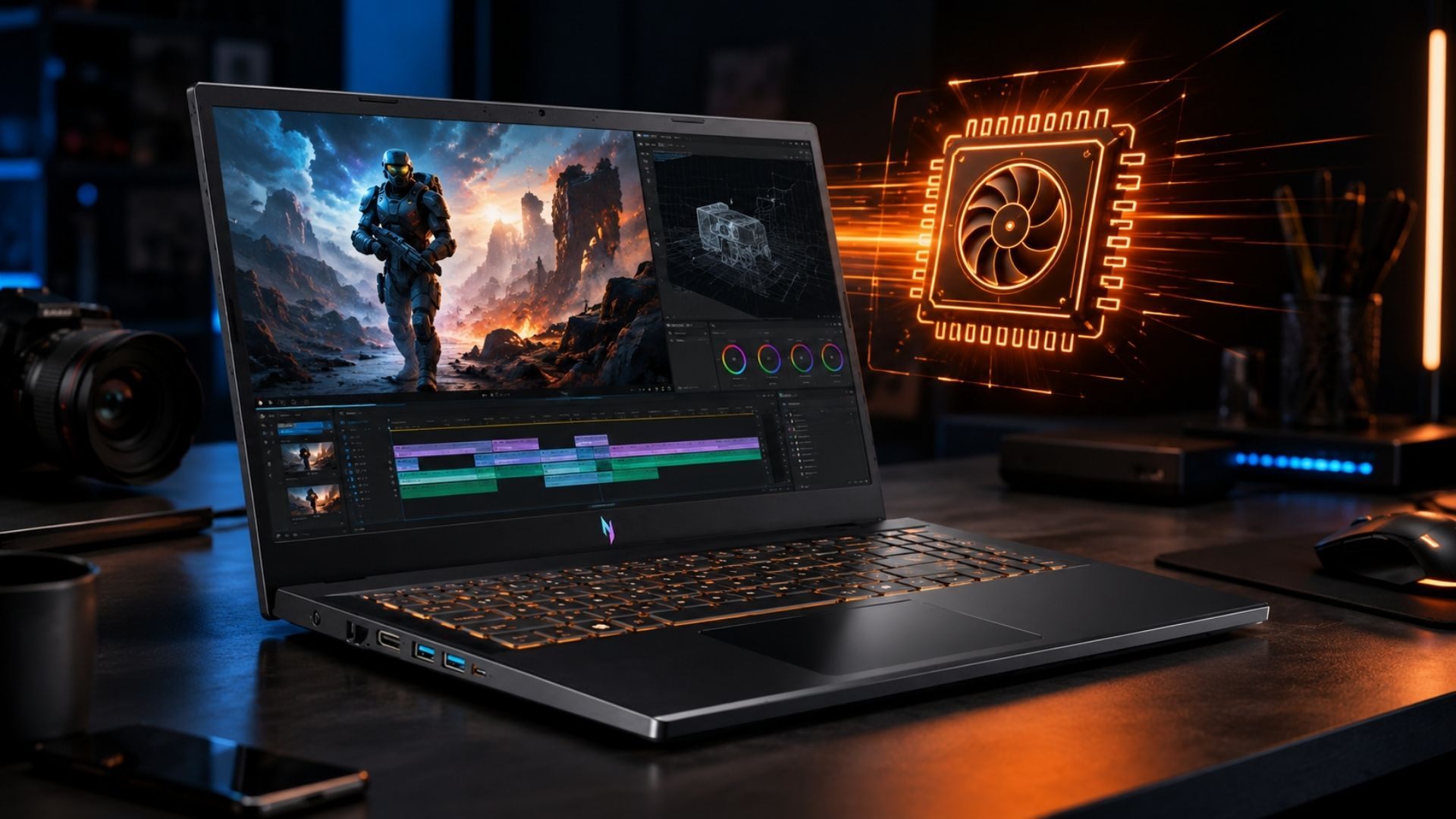 GPU laptop gaming tập trung xử lý hình ảnh, hiệu ứng, ánh sáng, texture và những phép tính song song
