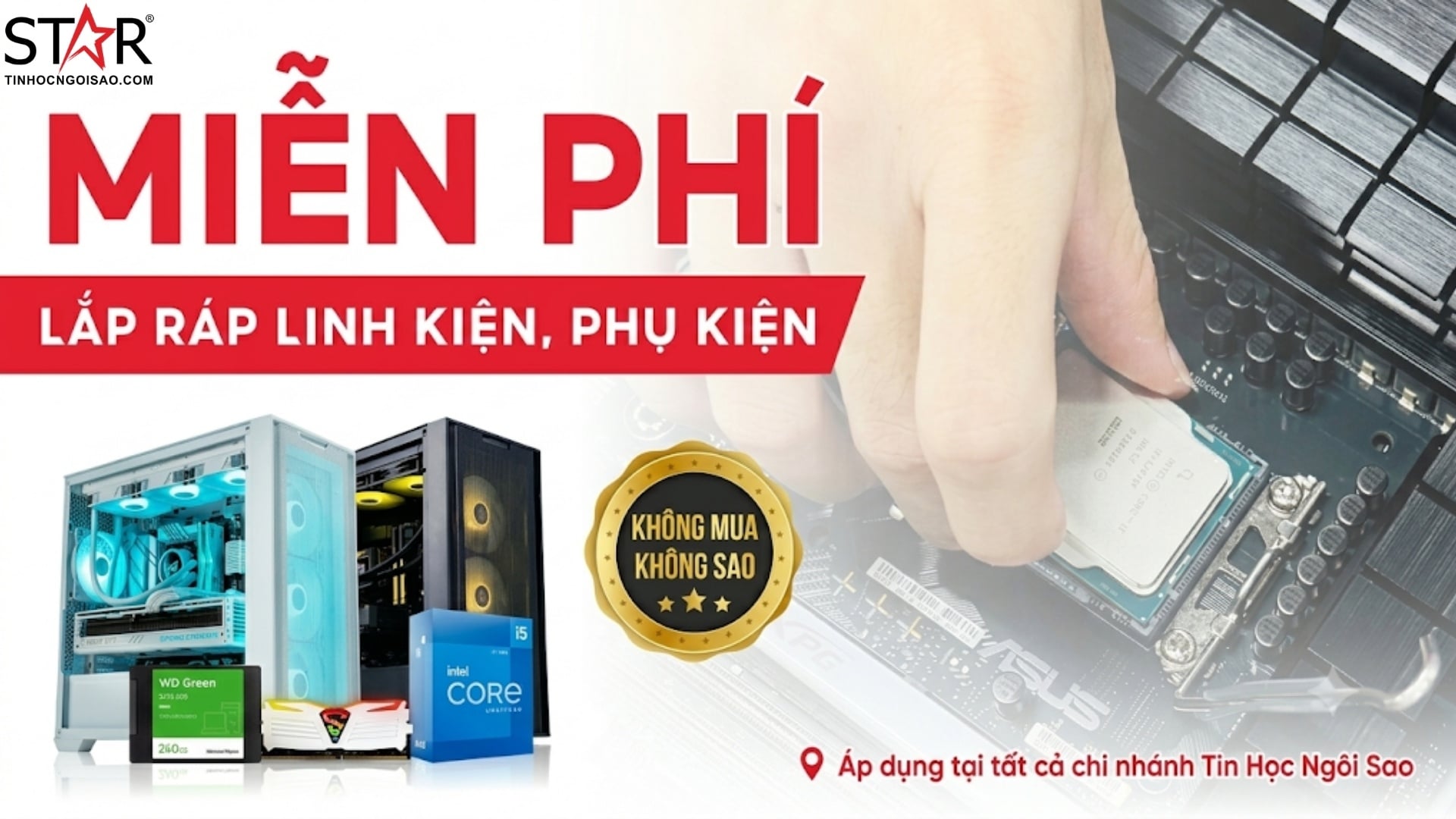 lắp đặt -&nbsp;cài đặt miễn phí đối với các sản phẩm đang được kinh doanh tại Tin Học Ngôi Sao