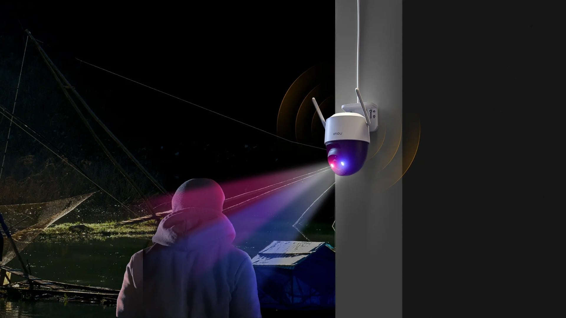 Camera 4G ngoài trời IMOU Cruiser SC IPC-K7FP-5H0TE - Cảnh báo chủ động với đèn xanh đỏ