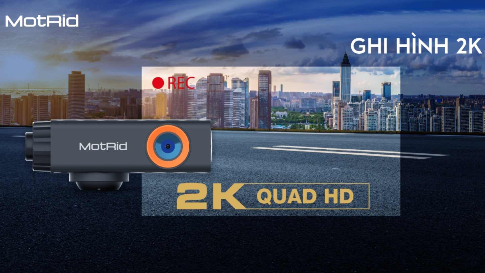 Camera Hành Trình Xe Máy MotRid MD11 – Chất lượng ghi hình 2K sắc nét