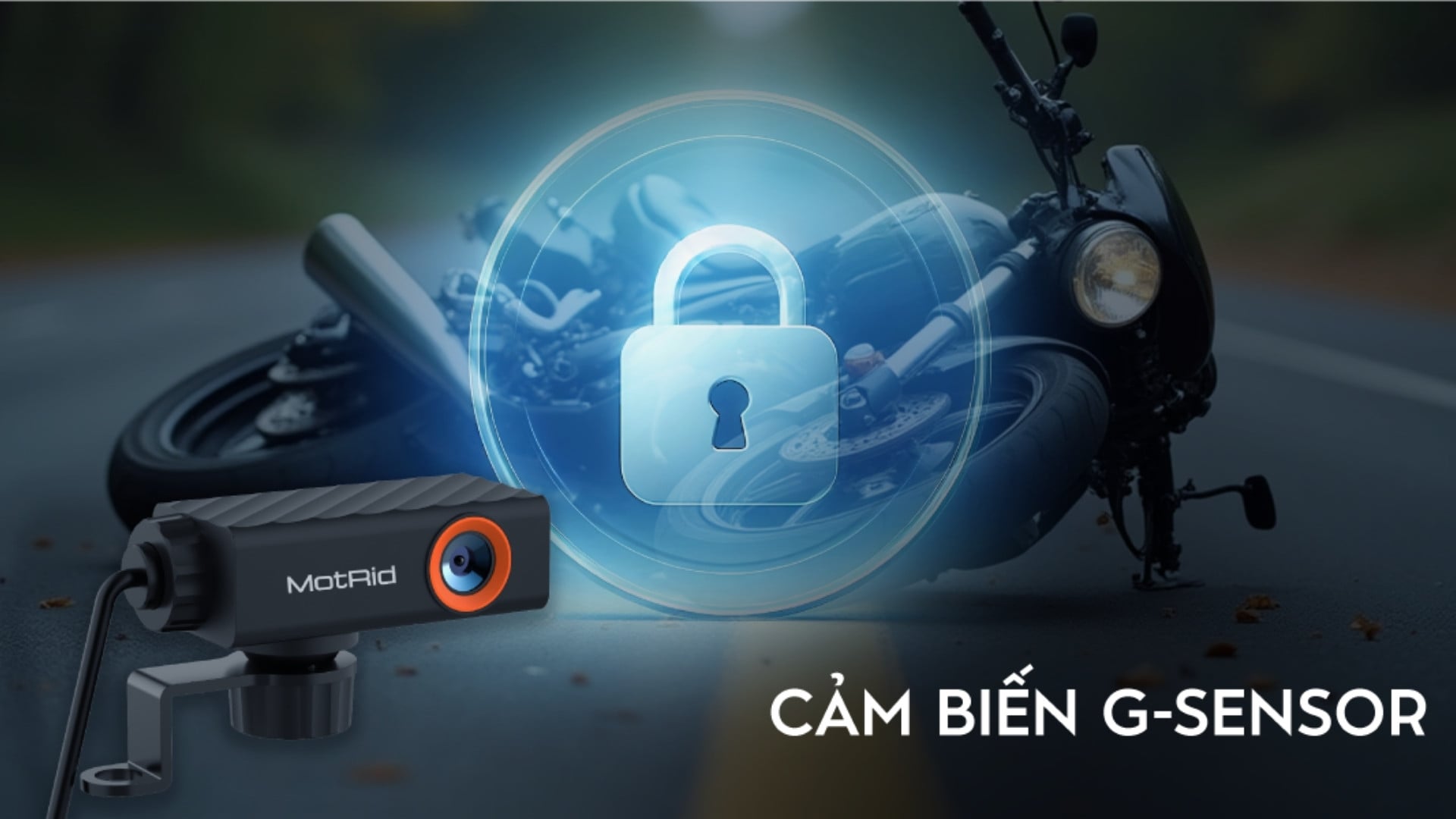 Camera Hành Trình Xe Máy MotRid MD11 – Cảm biến va chạm G-Sensor