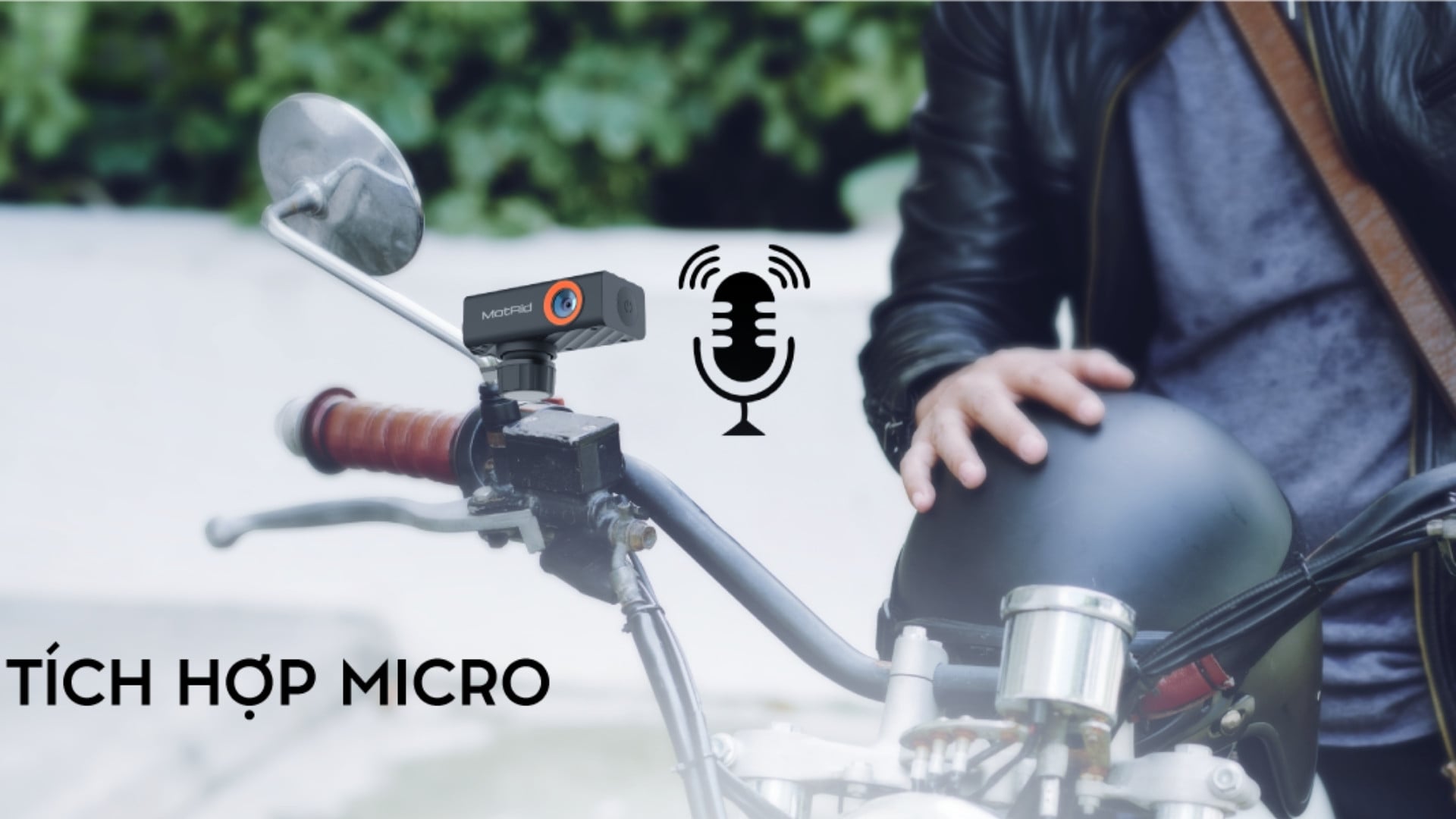 Camera Hành Trình Xe Máy MotRid MD11 – Ghi âm bằng micro tích hợp