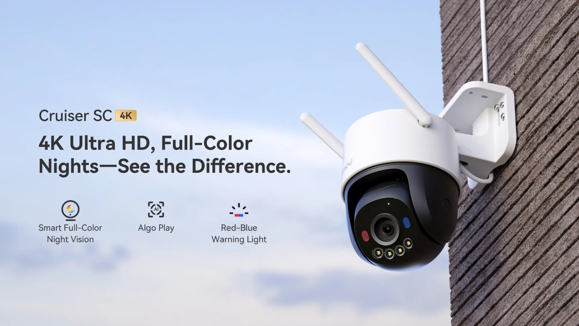 Camera ngoài trời IMOU IPC-K7FP-8V0N Cruiser SC 8MP - Linh hoạt lắp đặt