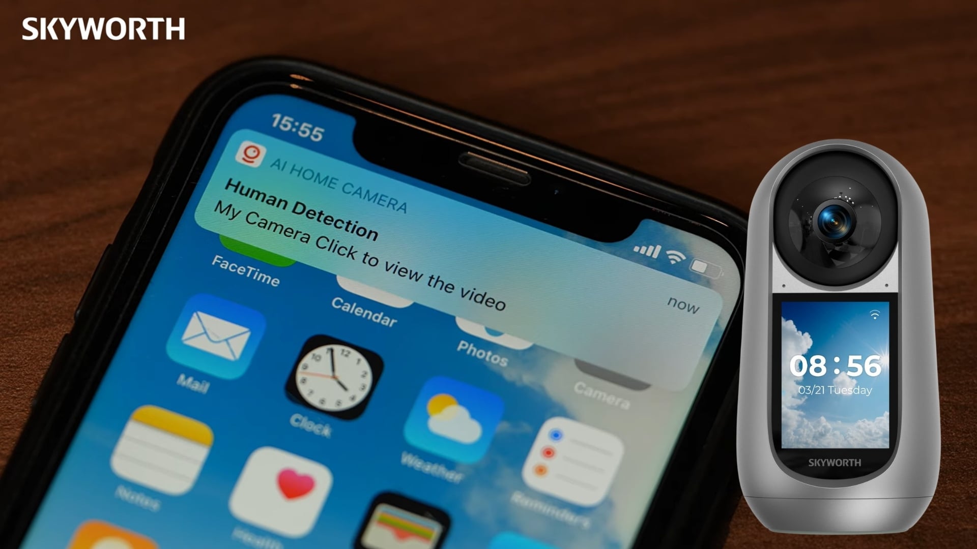 Camera WiFi 360 Độ 5MP Skyworth A50 - Phát hiện thông minh, gửi thông báo tích thì