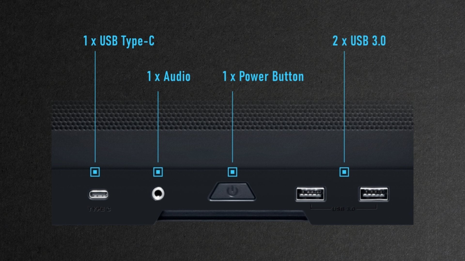 Thùng máy Lian Li Lancool 207 Black – Cổng kết nối mặt trước