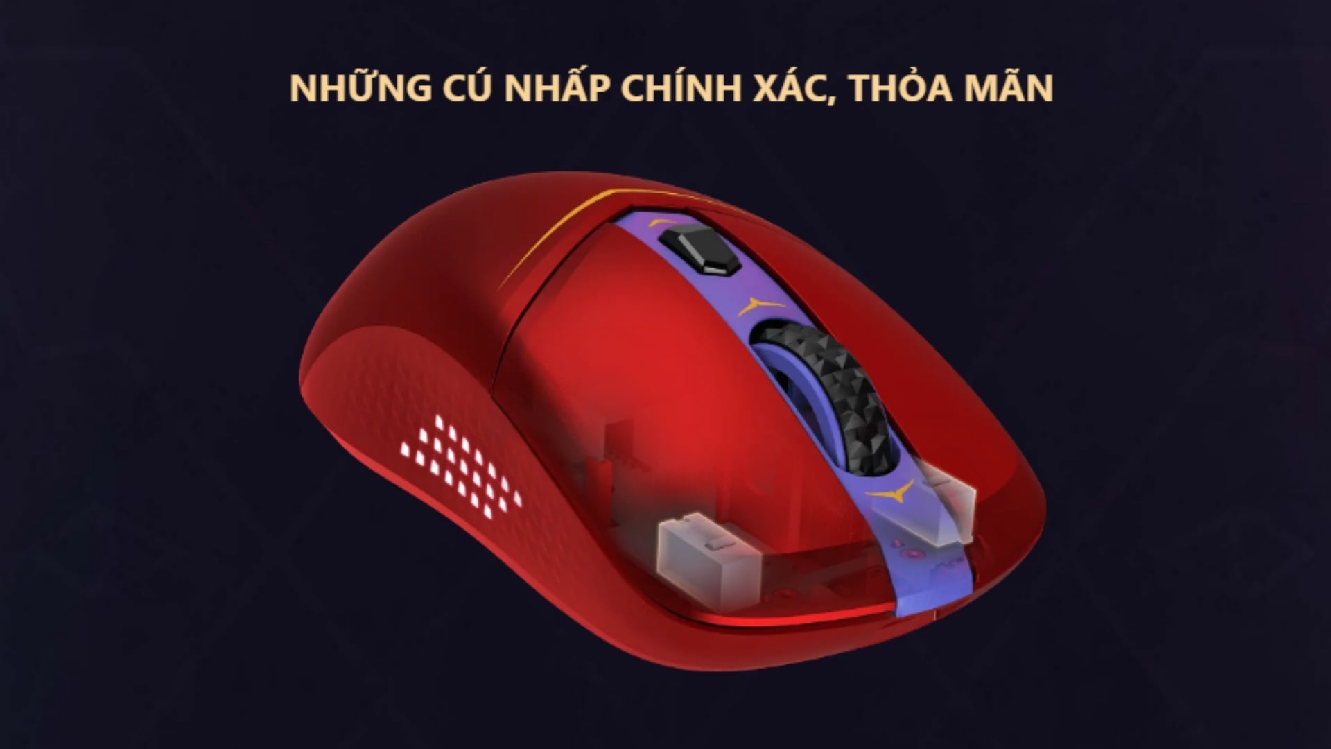 Chuột Gaming Không Dây MSI Versa Wireless MLG Edition Red – Độ bền vượt trội với switch Omron 60 triệu lần nhấn