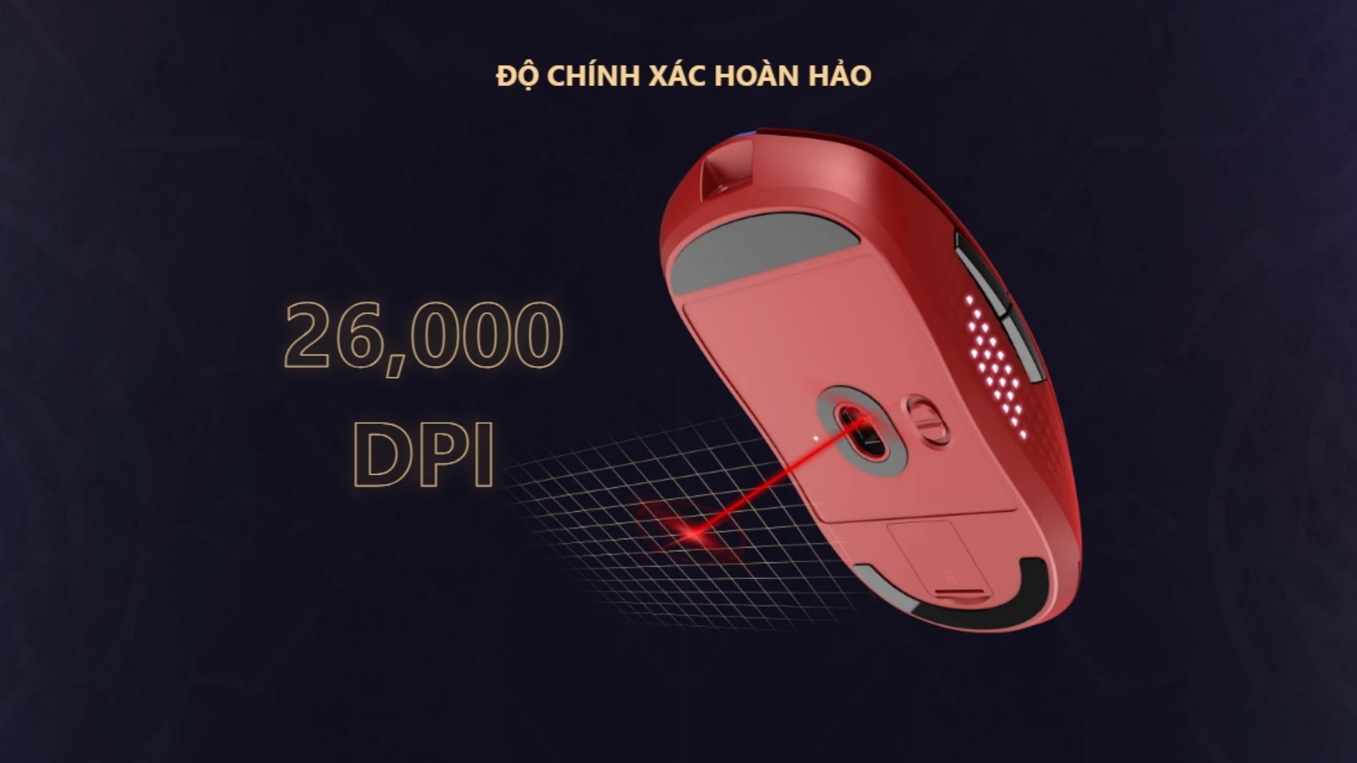 Chuột Gaming Không Dây MSI Versa Wireless MLG Edition Red – Cảm biến PixArt PAW3395DM