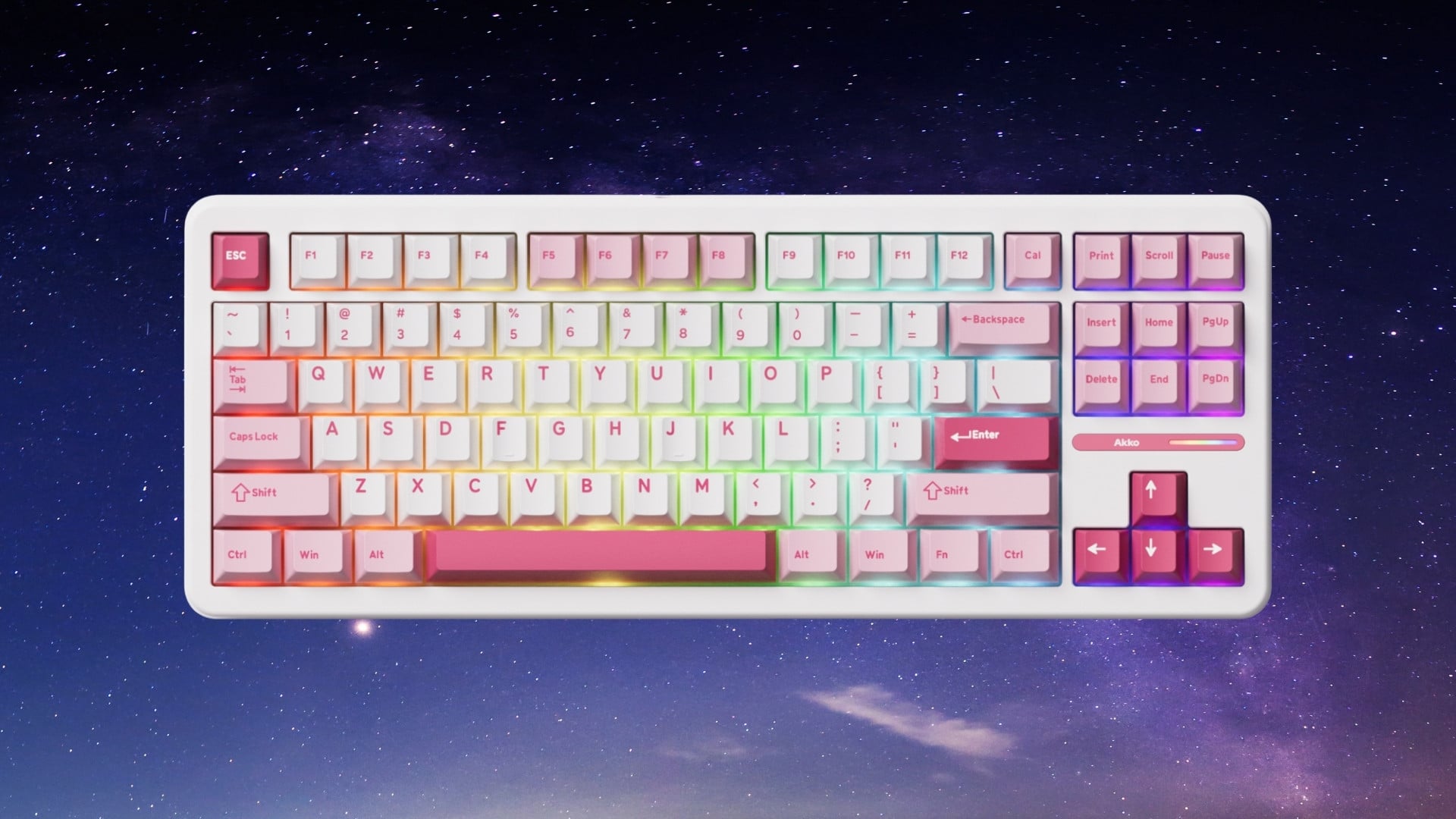 Bàn Phím Cơ Không Dây AKKO TAC87 Prunus Lannesiana Stellar Rose - Cảm giác gõ mềm mại