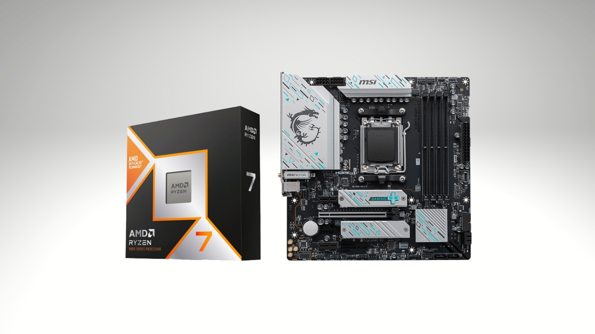 Combo CPU AMD R7 9800X3D và Mainboard MSI B650M Gaming Plus WiFi - Tối ưu hiệu suất gaming