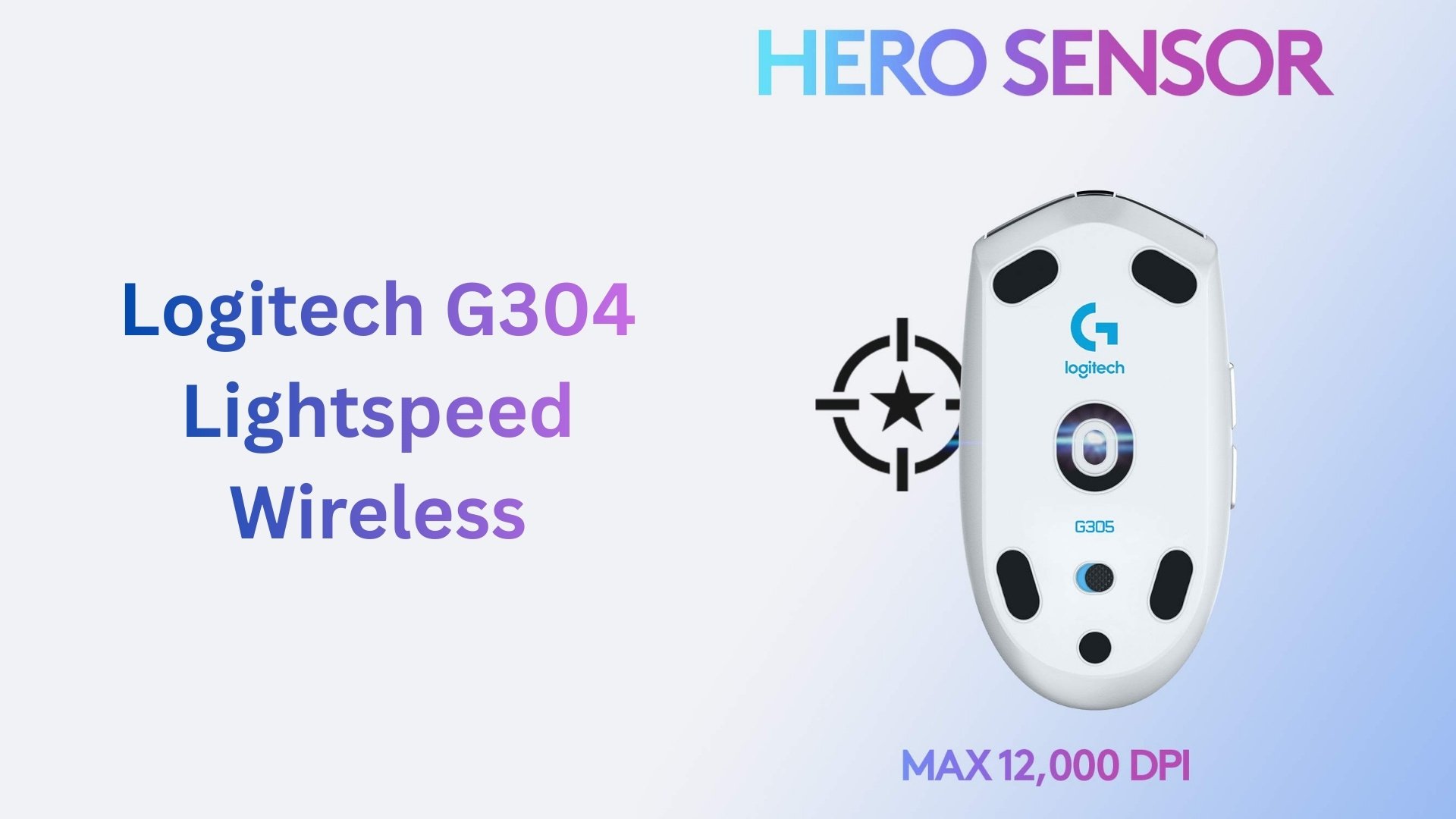 Chuột Logitech G304 Lightspeed Wireless Màu Trắng - Cảm biến HERO 12.000 DPI