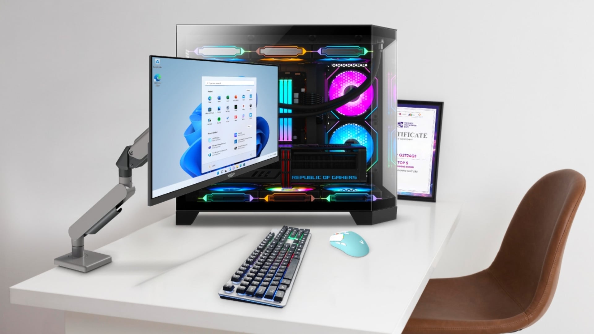 Giá treo màn hình VSP VA80-1G -&nbsp;Thiết kế chắc chắn, dễ lắp đặt, khả năng tùy biến cao