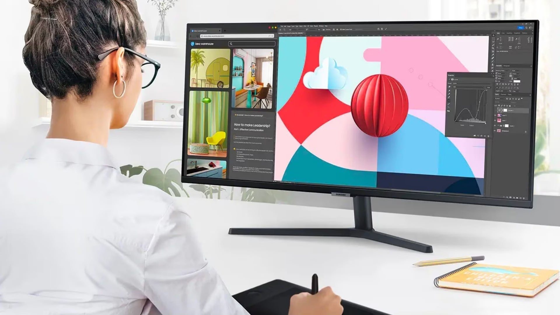 Màn Hình Samsung ViewFinity S5 LS34C500GAEXXV – Độ Tương Phản Cao, Chiều Sâu Hình Ảnh Ấn Tượng