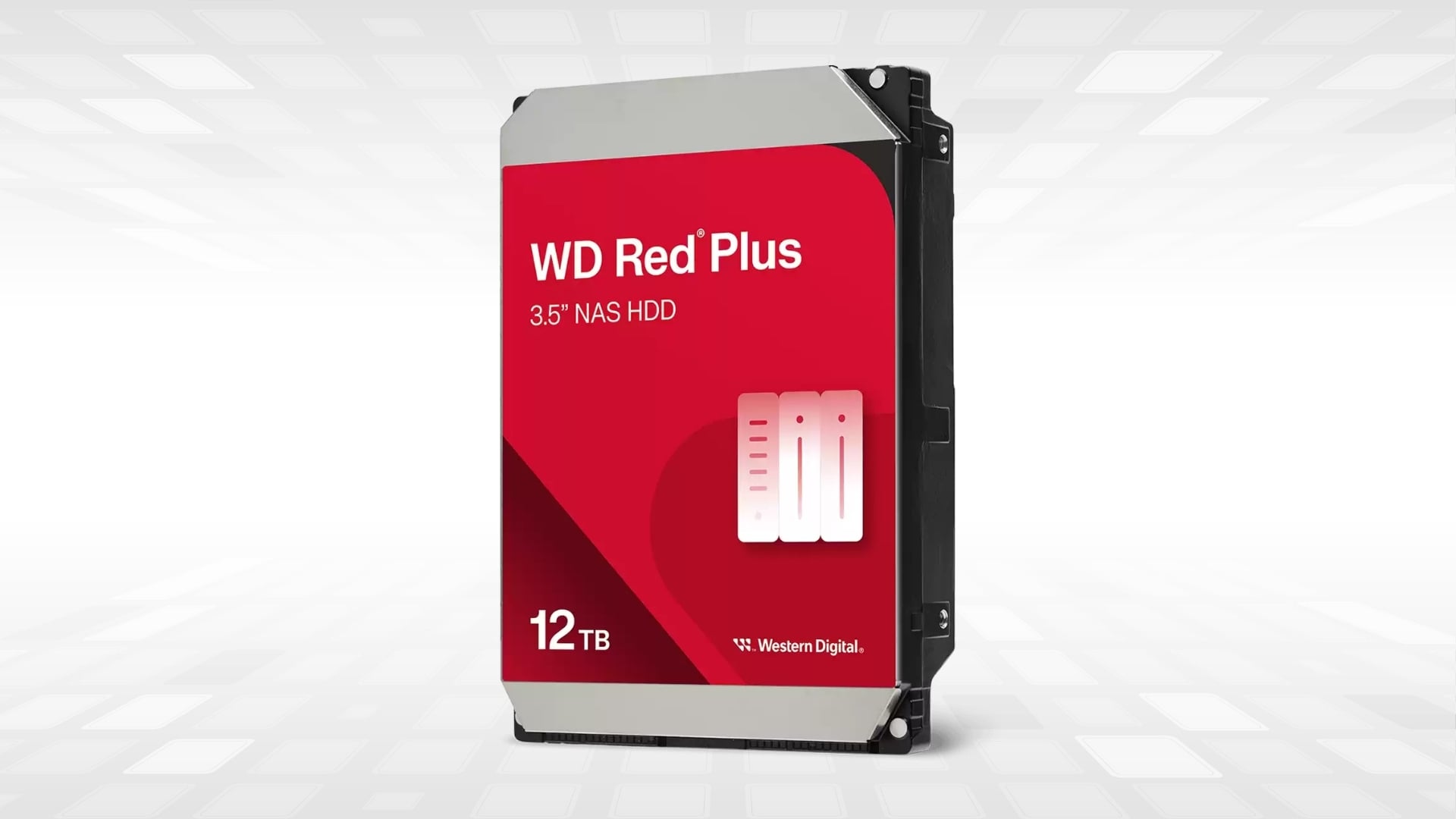 Ổ cứng HDD Western Digital Red Plus 12TB WD120EFGX - Giải pháp lưu trữ NAS chuyên nghiệp với hiệu năng mạnh mẽ và độ bền 24/7