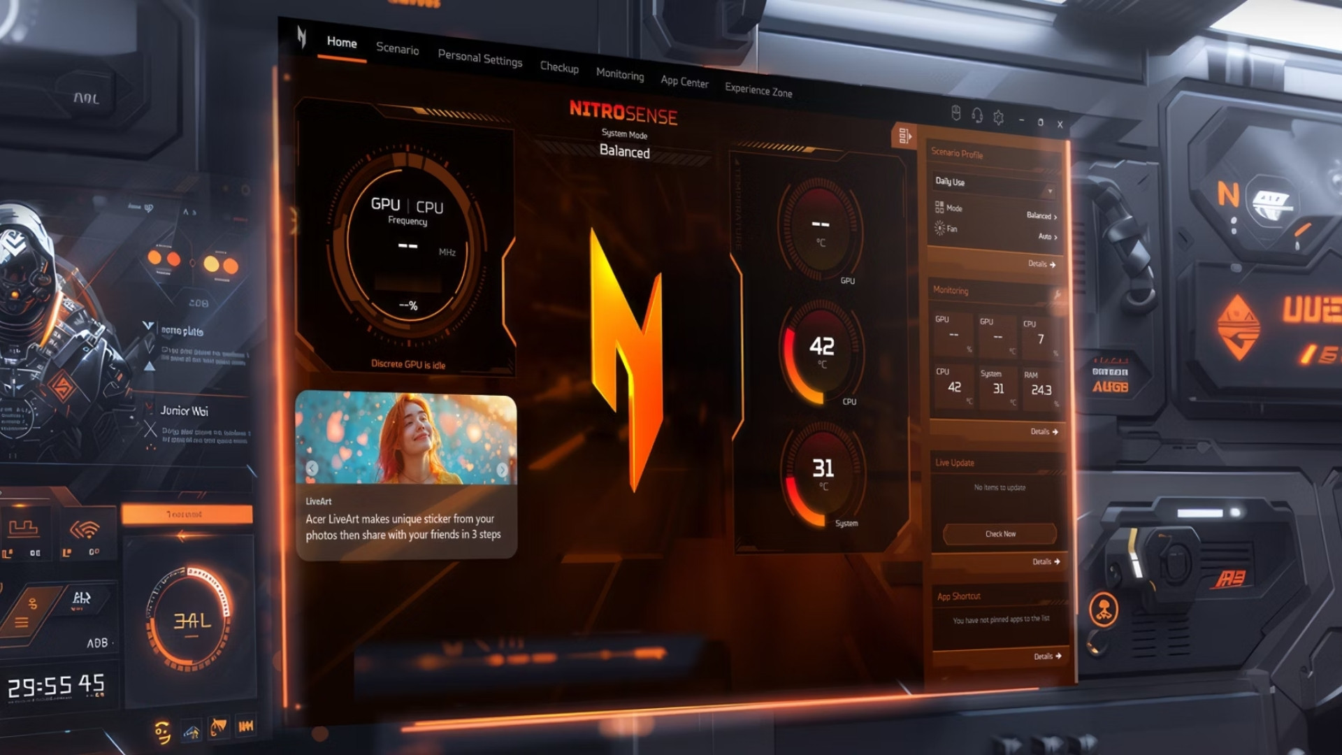 Laptop Gaming Acer Nitro V ANV15-52-73Z8 (NH.QUASV.001) – NitroSense