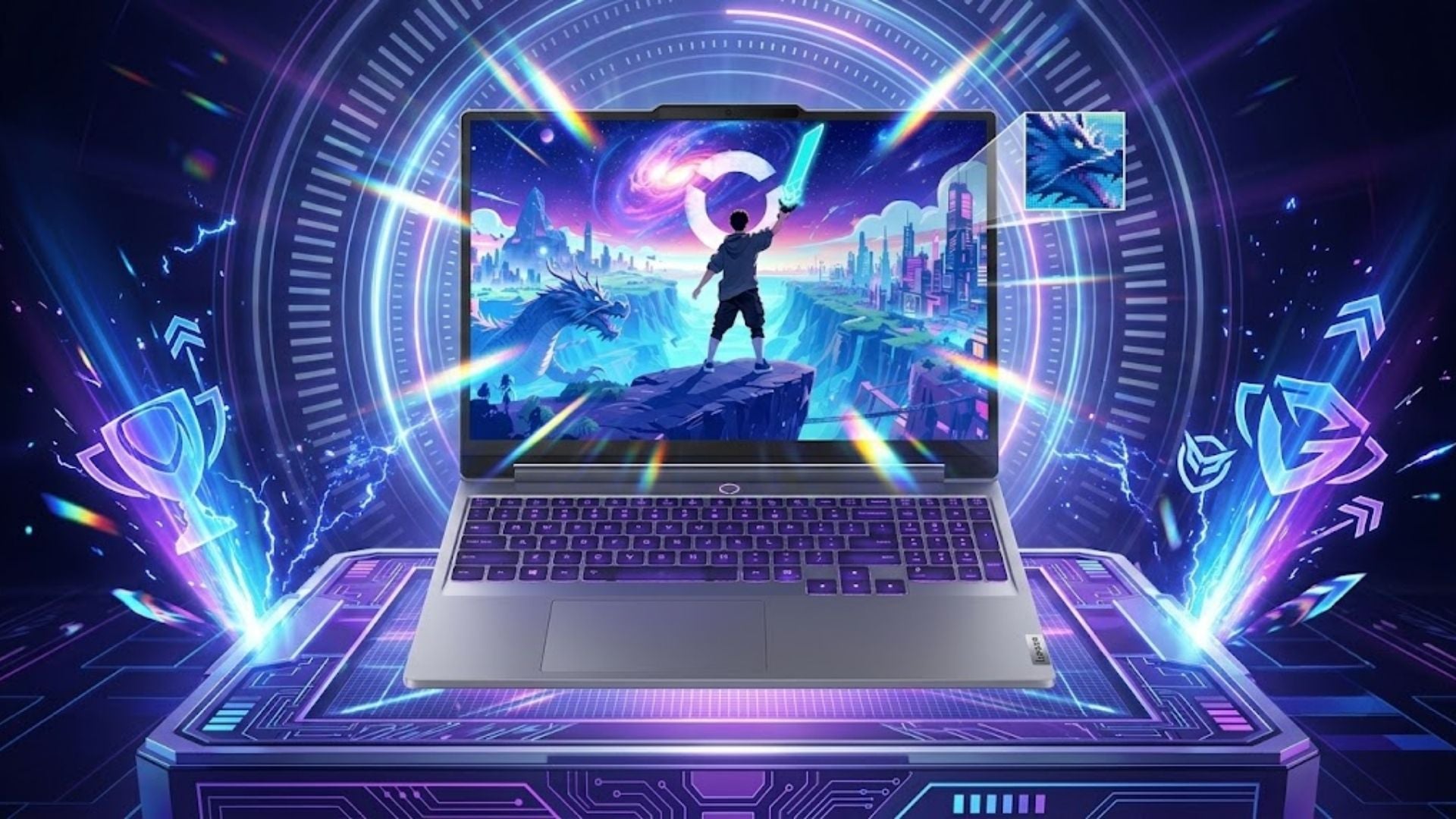 Không gian hiển thị trên Lenovo LOQ 15IRH11E 83Y9003YVN ghi điểm mạnh mẽ nhờ sự nâng cấp kích thước lên 15.3 inch