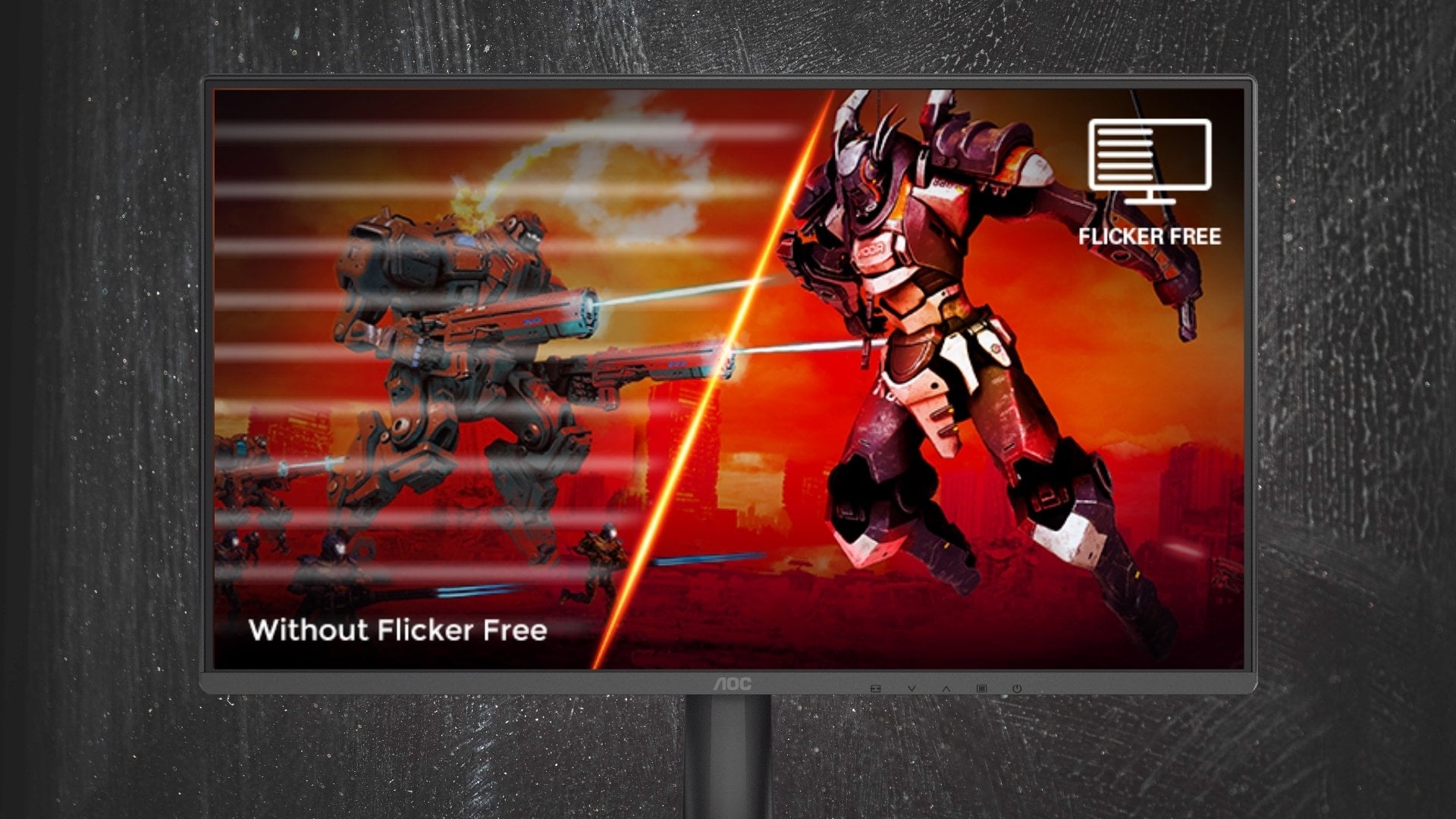 M&agrave;n h&igrave;nh AOC 24G50Z/71 - Bảo vệ mắt