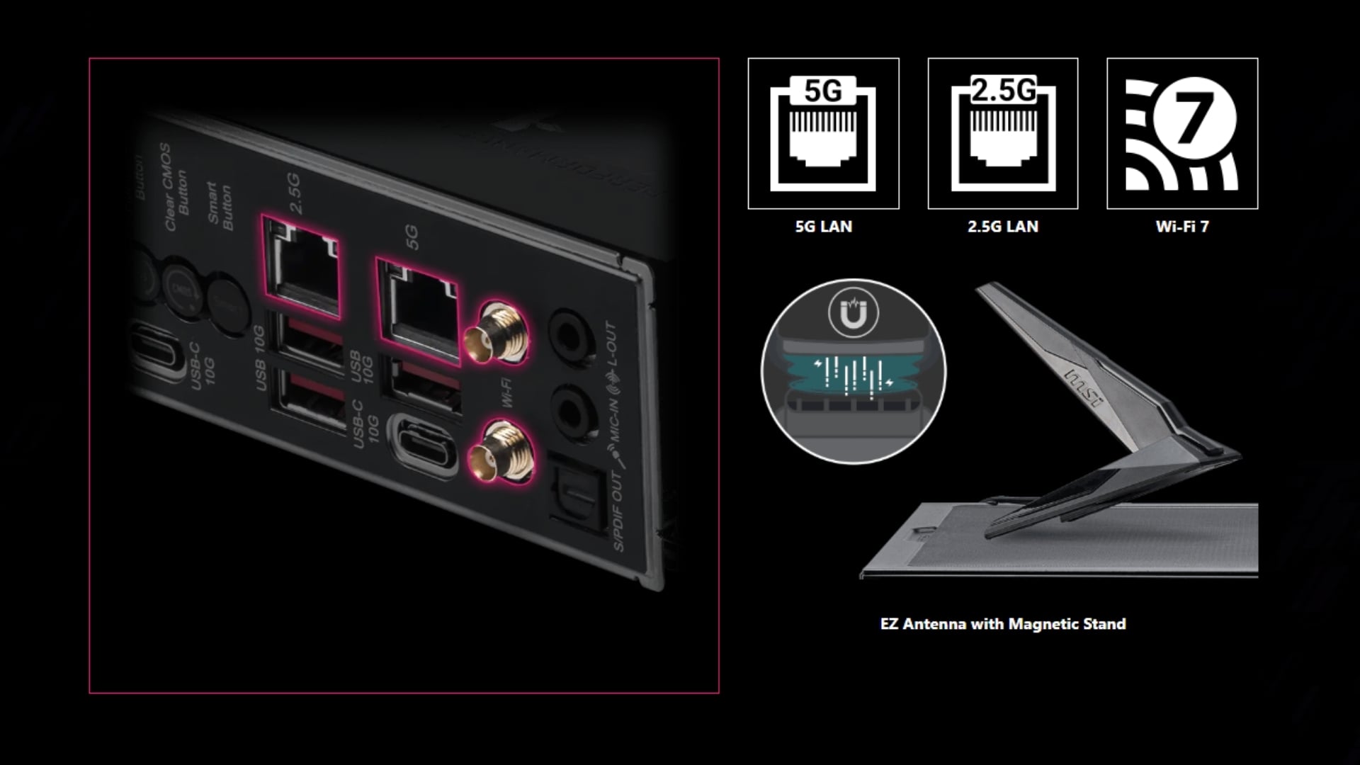 Bo mạch chủ MSI MPG X870E CARBON MAX WIFI - PCIe 5.0 và kết nối thế hệ mới phục vụ gaming AI chuyên sâu