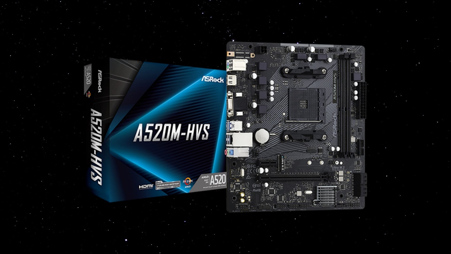 Mainboard ASRock A520M-HVS AM4 Micro-ATX – Nền tảng AMD ổn định
