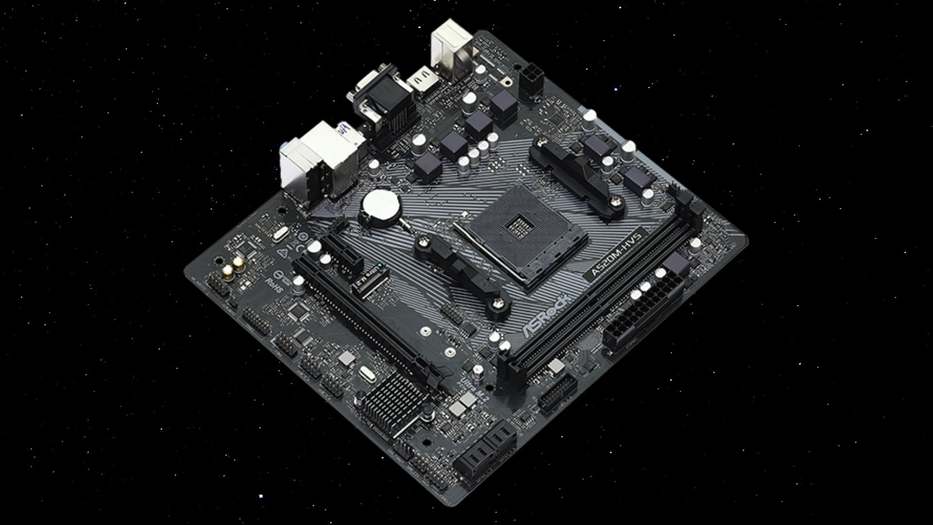 Mainboard ASRock A520M-HVS AM4 Micro-ATX – Khe Ultra M.2 PCIe Gen3 x4
