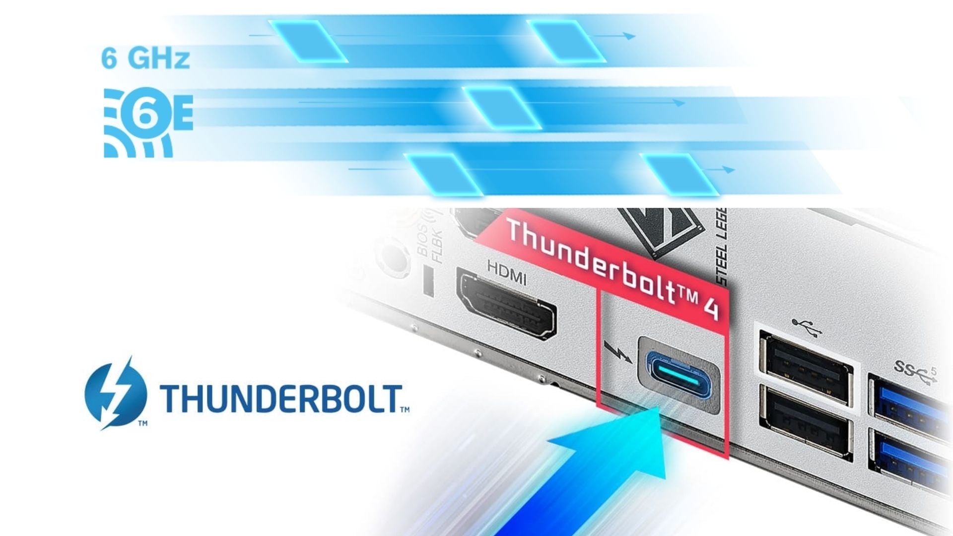 Mainboard ASRock B860M Steel Legend WiFi DDR5 - Kết nối toàn diện