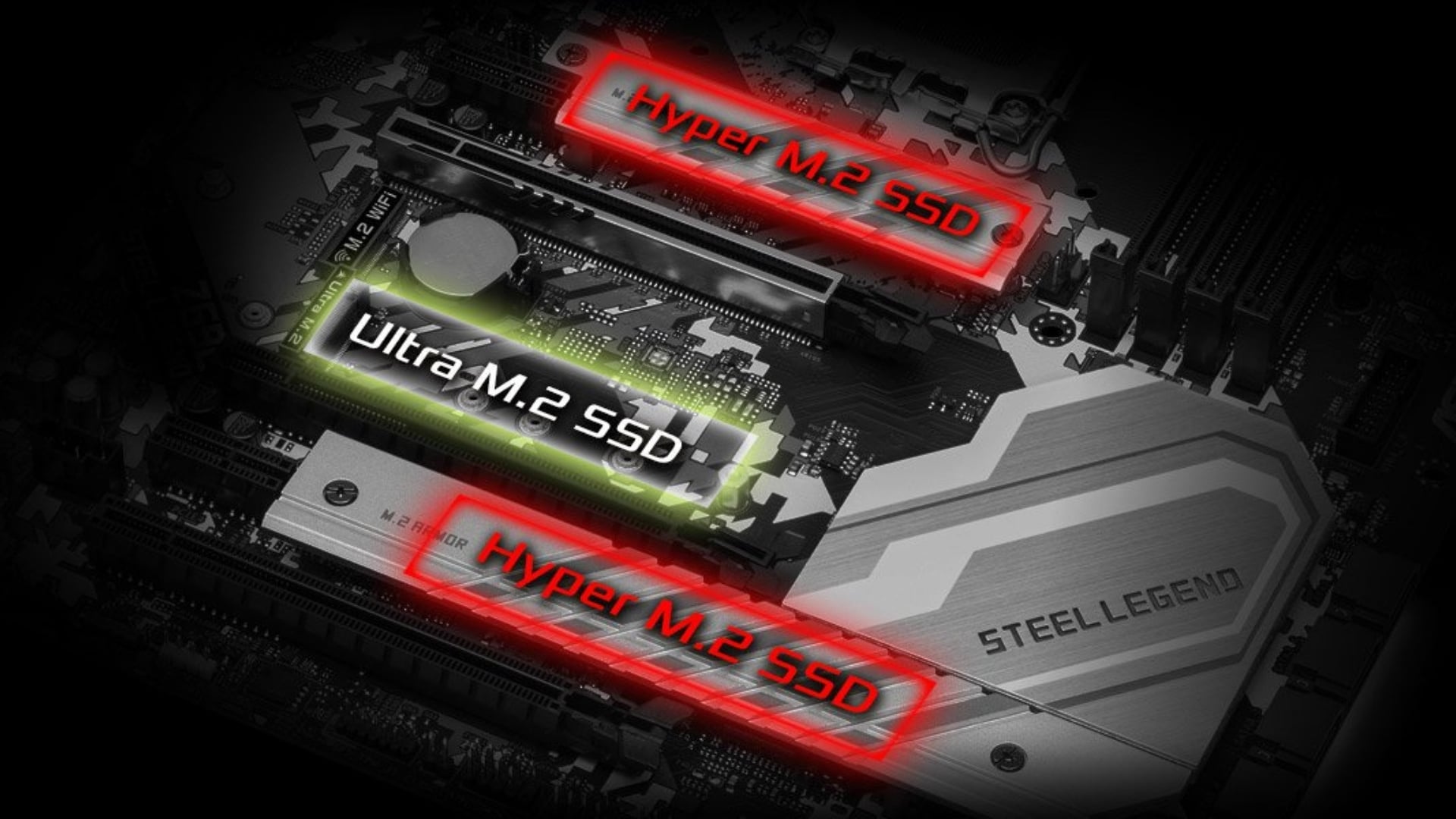 Mainboard Asrock Z690 Steel Legend - Hỗ trợ lưu trữ tốc độ cao với SSD PCIe 4.0 M.2