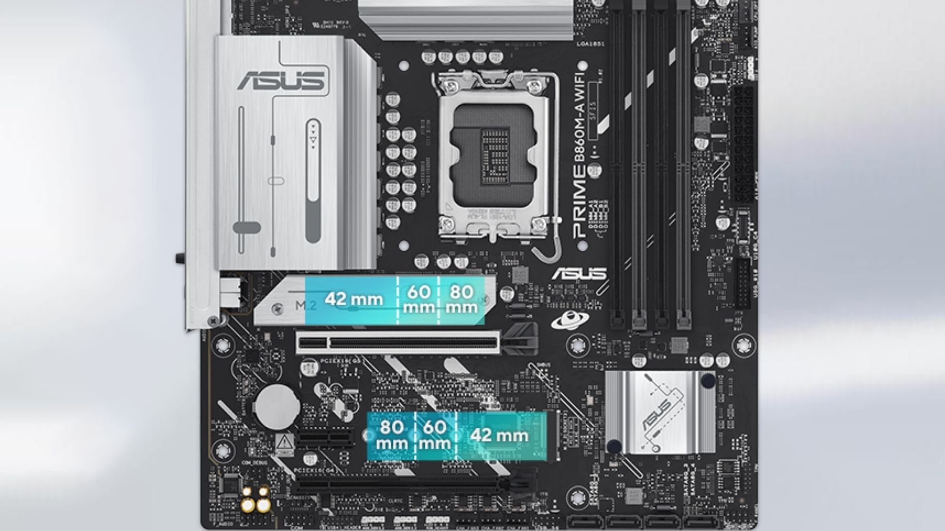 Mainboard ASUS B860M-A WIFI DDR5 - Hai khe M.2 PCIe 5.0/4.0