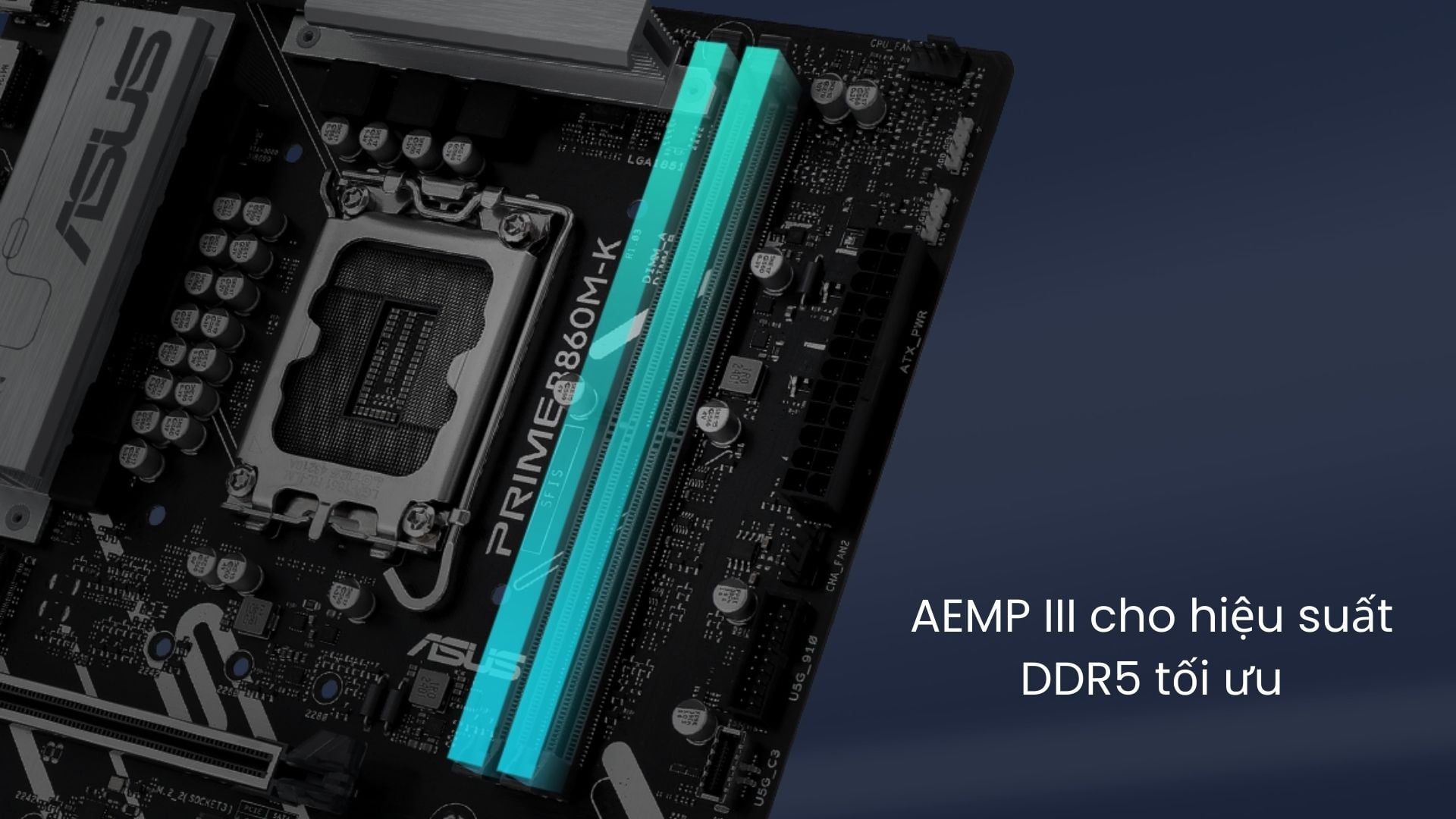 Mainboard ASUS B860M-K CSM DDR5 – Hỗ trợ RAM DDR5