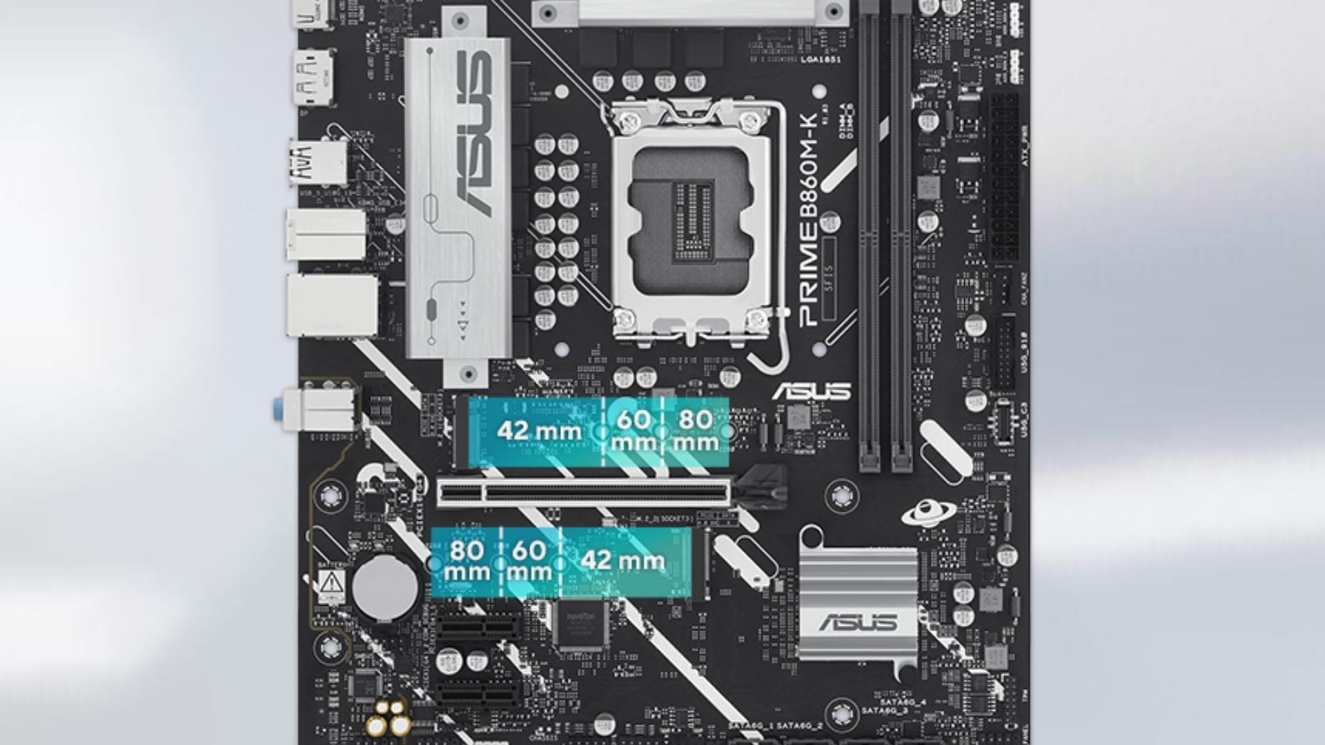 Mainboard ASUS B860M-K CSM DDR5 – Hai khe M.2 tốc độ cao