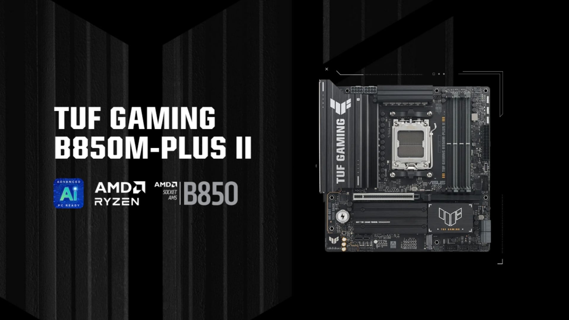 ASUS TUF GAMING B850M-PLUS II – Nền tảng AM5 bền bỉ cho gaming và PC AI thế hệ mới