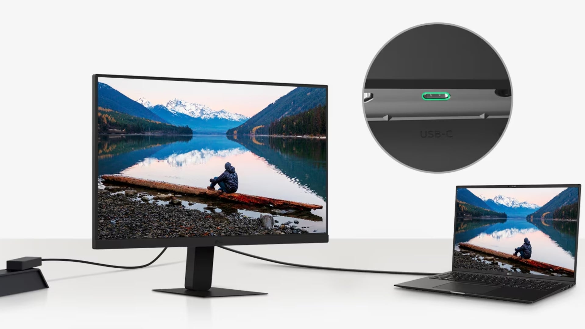 Màn hình LG 24U631A-B 24 inch QHD IPS 100Hz USB-C - Kết nối nhanh chóng