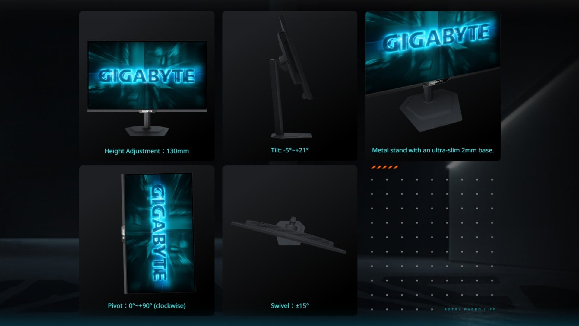 Màn hình Gaming Gigabyte G27Q20 - Thiết kế tối giản nhưng chắc chắn