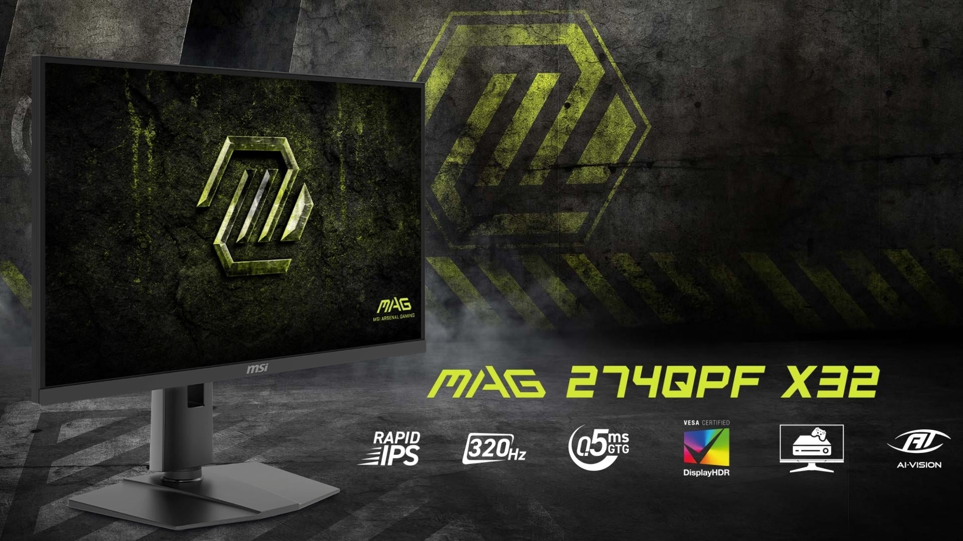 Màn hình Gaming MSI MAG 274QPF X32 AI Vision - Nâng cấp tốc độ hiển thị đúng chuẩn gaming