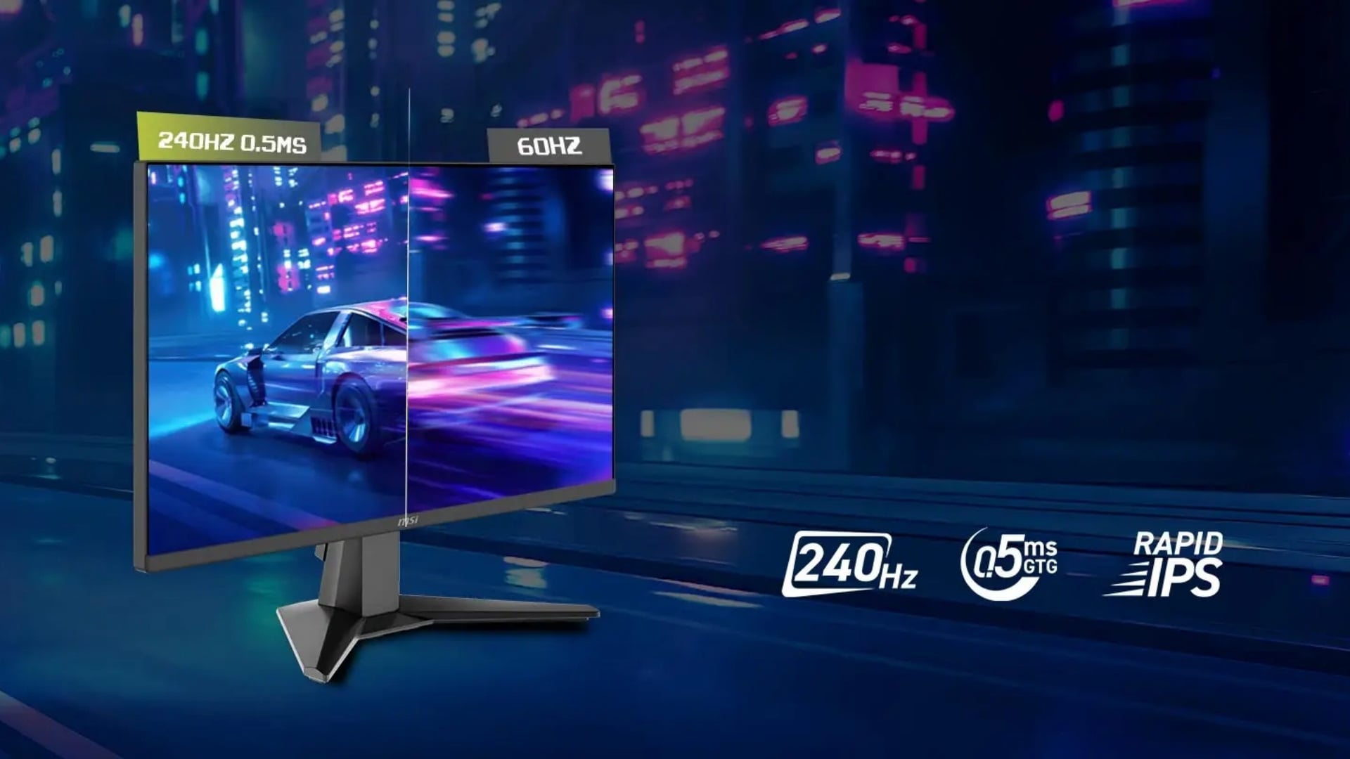 Màn hình MSI MAG 245F X24 | Hình ảnh mượt mà với tần số quét 240Hz và thời gian phản hồi 0.5ms