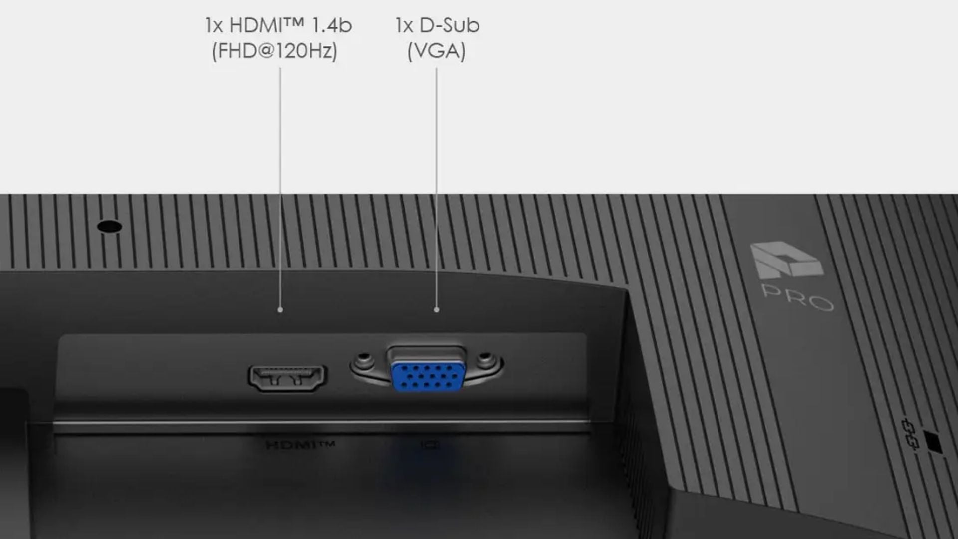 Màn hình văn phòng MSI PRO MP225 E12VL - Kết nối HDMI và VGA